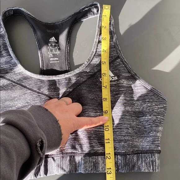 Adidas Climalite Gray Sports Bra XL Padless Athletic Sporty Street Casual - Picture 13 of 13